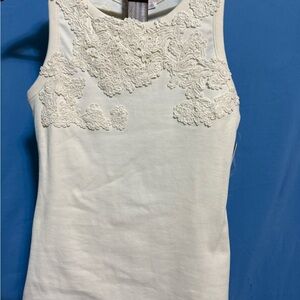 Stella + Ginger Cream Ribbed Top